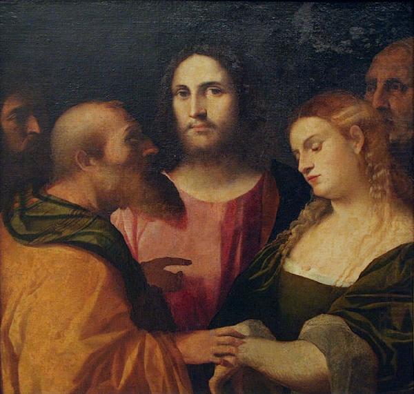 Palma il Vecchio Christ and the Adulteress china oil painting image